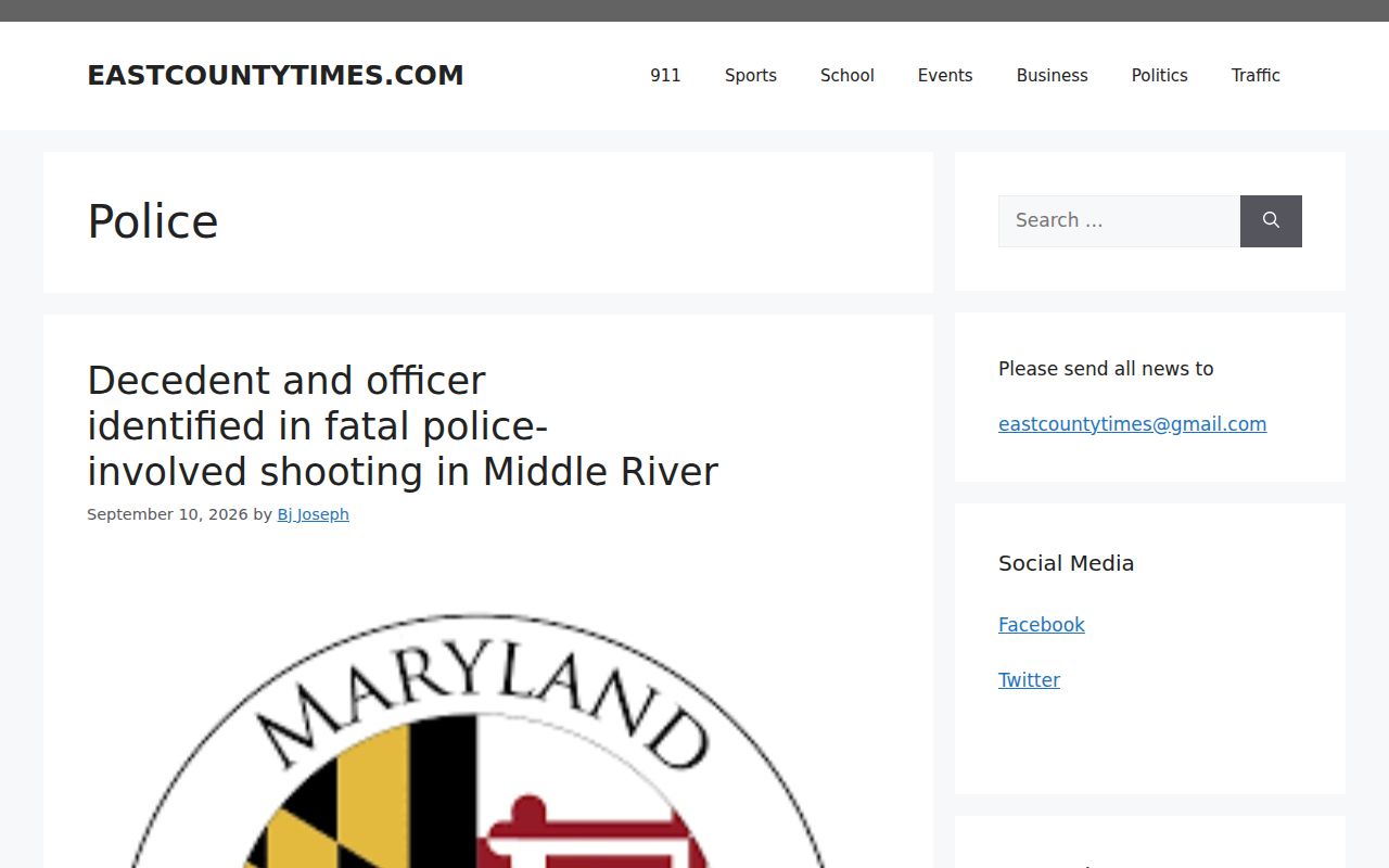 East County Times police news section for Baltimore County communities