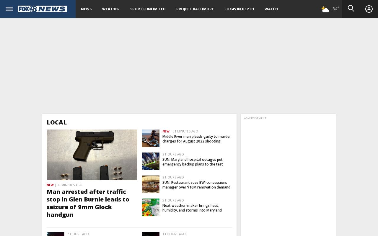 FOX45 local Baltimore County arrest and warrant news section